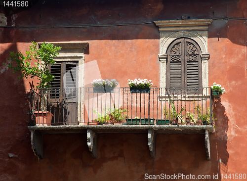 Image of Old balcony in Verona