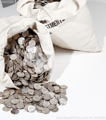 Image of Bag of silver coins