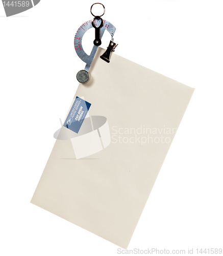 Image of Letter scale weighing an envelope