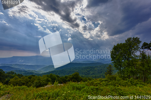 Image of Storm over Blue Ridge Mountains