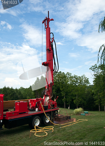 Image of Drilling well in yard