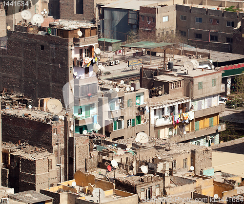 Image of Slum dwellings in Cairo Egypt