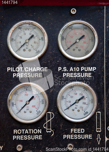 Image of Pressure gauges on drill