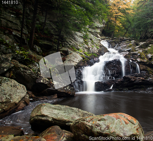 Image of Waconah falls in Berkshires