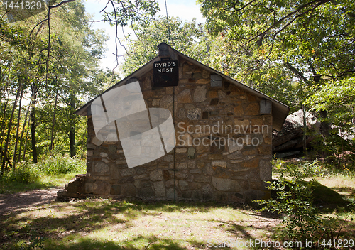Image of Stone cabin overlooking Shenandoah valley