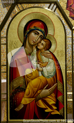 Image of Russian Icon of Mary and Jesus