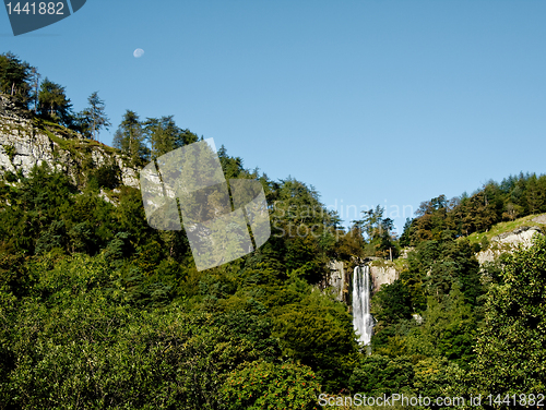 Image of Waterfall with moon
