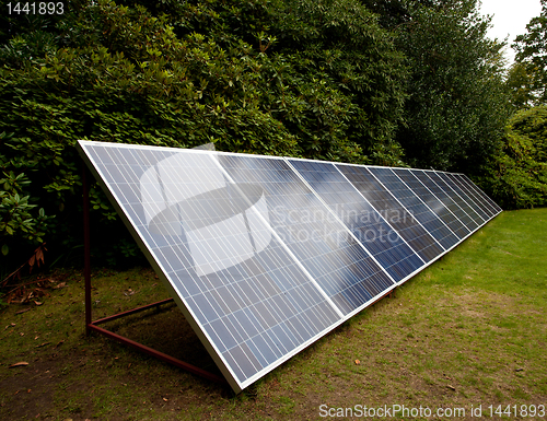 Image of Solar panels in garden