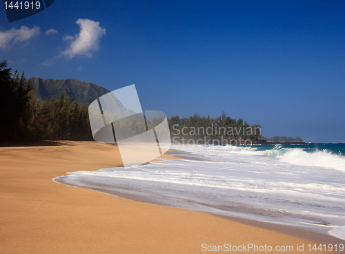 Image of Waves over beach on Lumahai