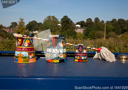 Image of Hand painted traditional decorated watering cans