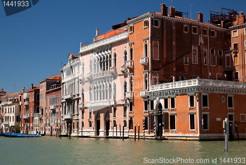 Image of Orange buildings in Venice