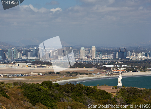 Image of Cabrillo monument and San Diego