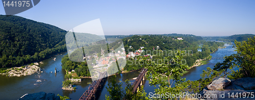 Image of Panorama over Harpers Ferry from Maryland Heights