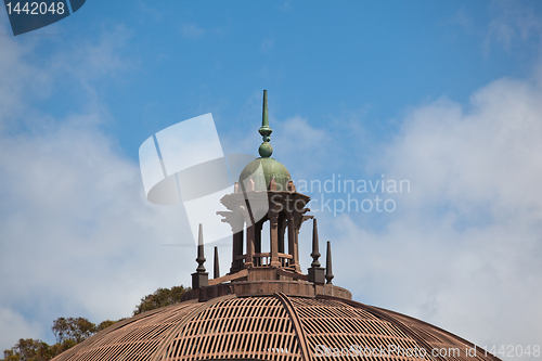 Image of Detail of dome on top of Botanical Building