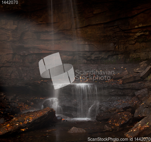 Image of Veil of water over Cucumber Falls