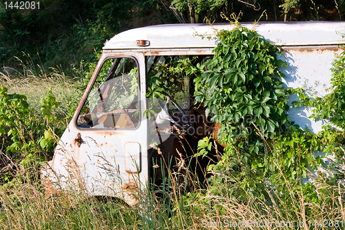 Image of Close up of rusty van