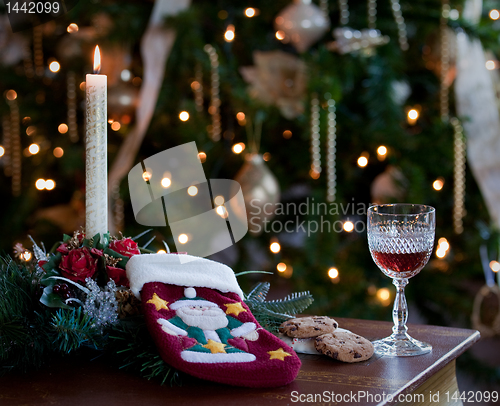 Image of Sherry and cookies for santa