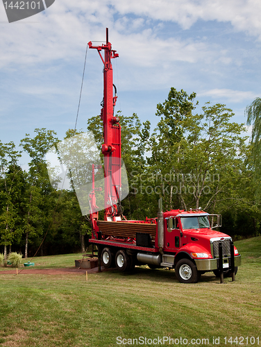 Image of Drilling well in yard