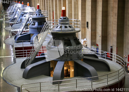 Image of Turbines inside Hoover Dam in Arizona