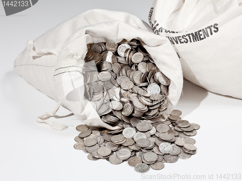 Image of Bag of silver coins