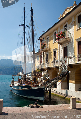 Image of Sailing boat in harbor