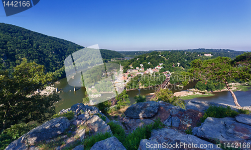 Image of Panorama over Harpers Ferry from Maryland Heights