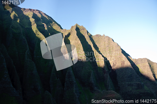 Image of Wrinkled cliff face on Na Pali coast in Kauai