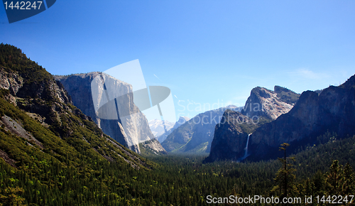 Image of Yosemite Valley with waterfalls