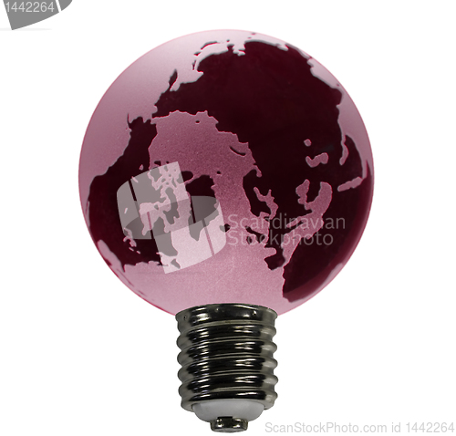 Image of Red Globe as Bulb