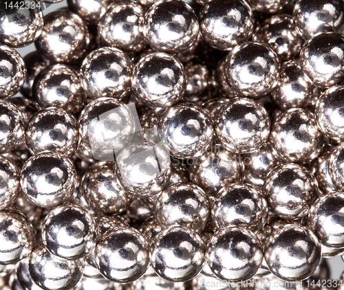 Image of Ball bearings illuminated by white lights