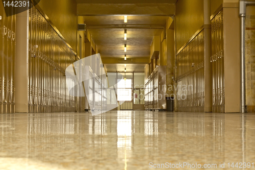 Image of Empty high school corridor