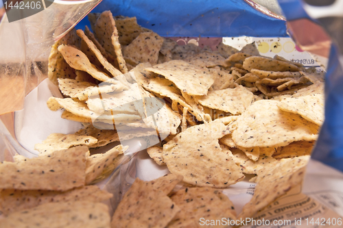 Image of Peaking into a bag of chips