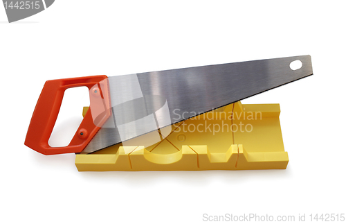Image of Miter-Box and Saw