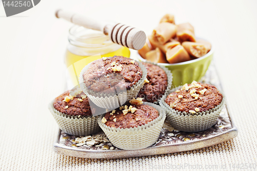 Image of muffins with banana and toffee