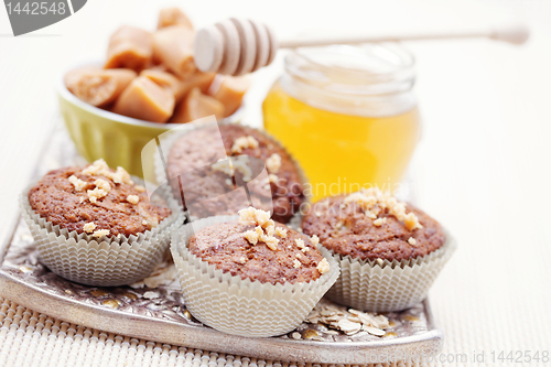 Image of muffins with banana and toffee