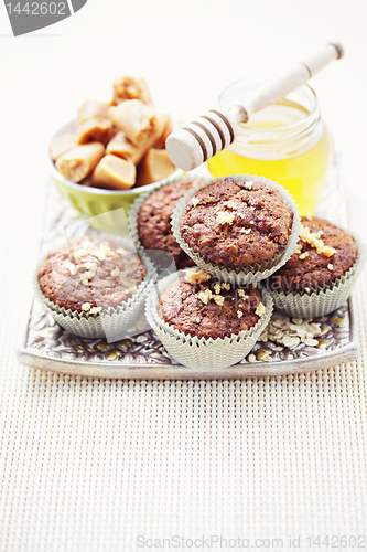 Image of muffins with banana and toffee