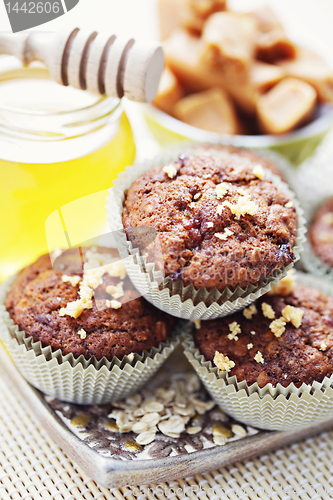 Image of muffins with banana and toffee