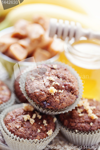 Image of muffins with banana and toffee