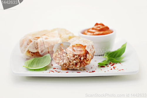 Image of salmon with rice