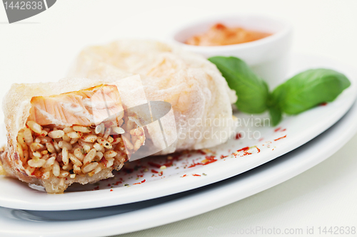 Image of salmon with rice