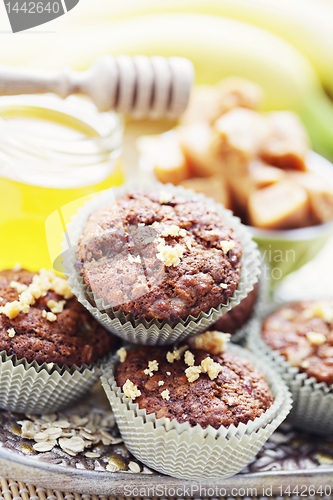 Image of muffins with banana and toffee