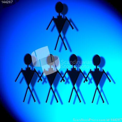 Image of leadership in blue light