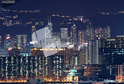 Image of Hong Kong downtown at night