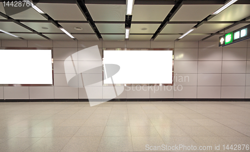 Image of advertisement blank in a modern building 