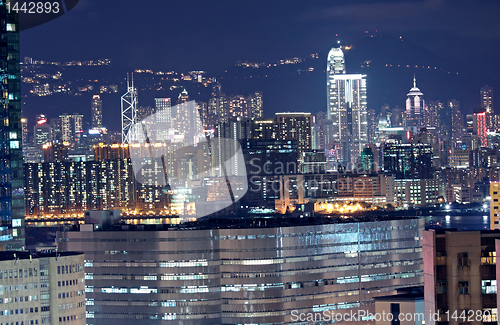 Image of Hong Kong downtown at night