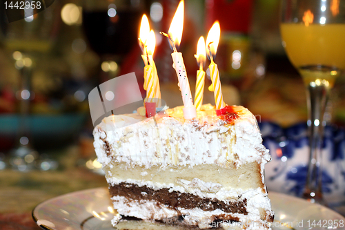 Image of Pie with a candle