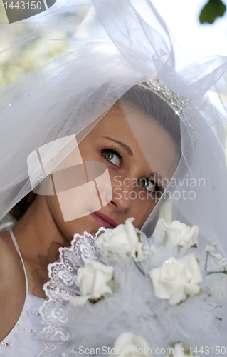 Image of Bride with flowers