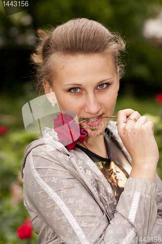 Image of girl with a rose