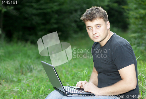 Image of The young man laptop