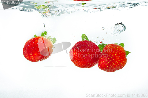Image of strawberry in the water